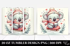Cute Baby Koala on Sleigh Clipart Product Image 1