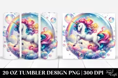Colorful Twirling Unicorn | 20 Oz Tumbler Product Image 1