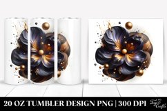 Glossy Shiny Pansy Golden Splash | 20 Oz Tumbler Product Image 1