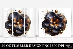Glossy Shiny Pansy Golden Splash | 20 Oz Tumbler Product Image 1
