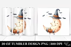 Funny Halloween Moon Clipart PNG Product Image 1