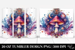 Vibrant Celestial Mushroom 20 Oz Tumbler Product Image 1