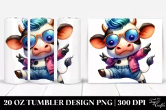 Baby Highlandcow Jumping PNG Product Image 1