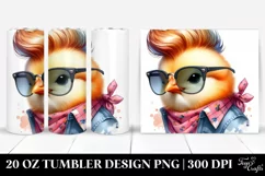 Expressive Baby Chicken Drawing | 20 oz Tumbler Product Image 1