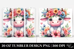 Adorable Flower Cow | 20 oz Tumbler Product Image 1