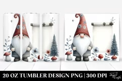 Whimsical Watercolor Flowers,Colorful Gnome | Product Image 1