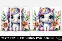 Baby Unicorn Lily Smiling | 20 oz Tumbler Product Image 1