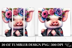 Funny Baby Pig Posing | 20 oz Tumbler Product Image 1