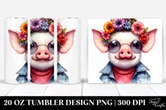 Cute Baby Pig Pose | 20 oz Tumbler Product Image 1