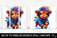 Running Baby Highlandcow | 20 oz Tumbler Product Image 1