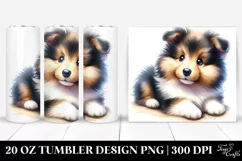 Curious Shetland Sheepdog with Halloween Vibes PNG Product Image 1