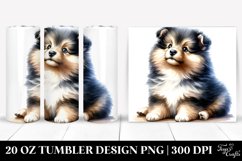 Curious Shetland Sheepdog with Halloween Vibes PNG Product Image 1