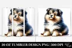 Curious Shetland Sheepdog with Halloween Vibes PNG Product Image 1