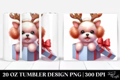 Cheerful Poodle with Festive Accessories PNG Product Image 1