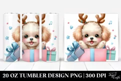 Cheerful Poodle with Festive Accessories PNG Product Image 1