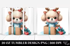 Cheerful Poodle with Festive Accessories PNG Product Image 1