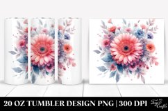 A Washed Watercolor Vibrant with Small Gerbera Product Image 1