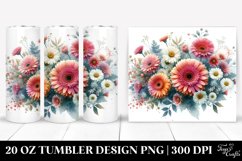 A Washed Watercolor Vibrant with Small Gerbera Product Image 1