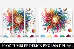 Colorful Whimsical Sun Art | 20 Oz Tumbler Product Image 1