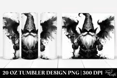 Evil Gothic Gnome | Tshirt|Tumbler|Mug|Clipart Product Image 1