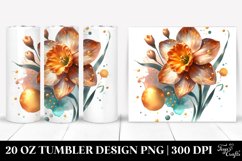 Glossy Shiny Narcissus Golden Splash | 20 Oz Tumbler Product Image 1