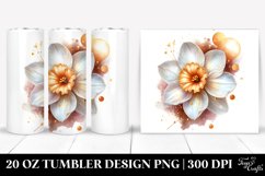 Glossy Shiny Narcissus Golden Splash | 20 Oz Tumbler Product Image 1