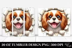 Crazy Furr Watercolor Cavalier King Charles Spaniel | 20 Oz Product Image 1