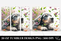 Dog Tumbling Spring Petals Wind | 20 Oz Tumbler Product Image 1