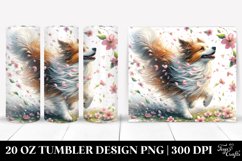 Dog Tumbling Spring Petals Wind | 20 Oz Tumbler Product Image 1