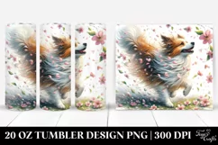 Dog Tumbling Spring Petals Wind | 20 Oz Tumbler Product Image 1