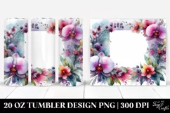 Colorful Orchid Abstract Frame | 20 Oz Tumbler Product Image 1