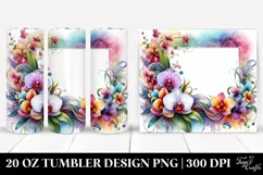 Colorful Orchid Abstract Frame | 20 Oz Tumbler Product Image 1