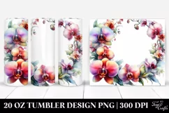 Colorful Orchid Abstract Frame | 20 Oz Tumbler Product Image 1