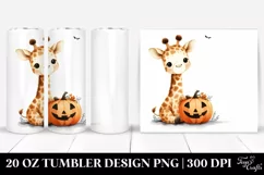 Spooky Baby Giraffe in Halloween PNG Product Image 1