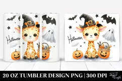 Spooky Baby Giraffe in Halloween PNG Product Image 1