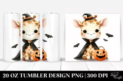 Spooky Baby Giraffe in Halloween PNG Product Image 1