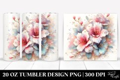 20 Oz Tumbler Sublimation | Detailed Pastel Azalea Product Image 1
