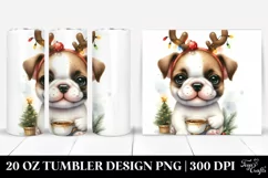 Cheerful Bulldog with Festive Accessories PNG Product Image 1