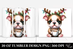 Cheerful Bulldog with Festive Accessories PNG Product Image 1