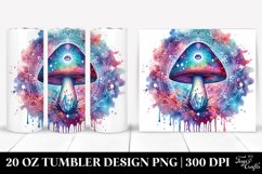 Watercolor Magical Celestial Mushroom Clipart Product Image 1