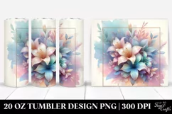Abstract Pastel Lobelia Retro Frame Tumbler Product Image 1