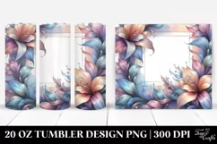 Abstract Pastel Lobelia Retro Frame Tumbler Product Image 1