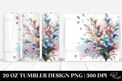 Abstract Pastel Lobelia Retro Frame Tumbler Product Image 1