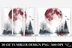 Washed Halloween Blood Moon | 20 oz Tumbler Product Image 1