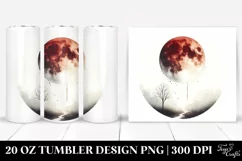 Washed Halloween Blood Moon | 20 oz Tumbler Product Image 1
