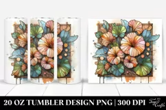 Abstract Pastel Nasturtium Tumbler Product Image 1