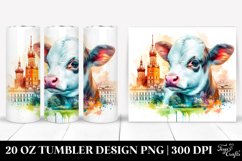 Colorful Baby Cow in Warsaw Park. 20 Oz Tumbler Design Product Image 1