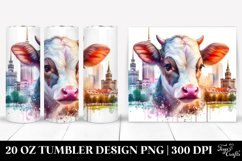 Colorful Baby Cow in Warsaw Park. 20 Oz Tumbler Design Product Image 1