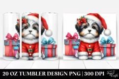 Festive Havanese with Winter Accessories PNG Product Image 1