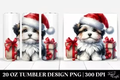 Festive Havanese with Winter Accessories PNG Product Image 1